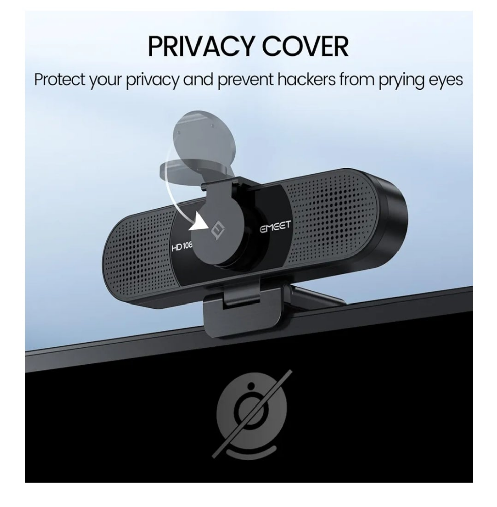 1080P Webcam with Microphone, C960 Web Cam, 2 Mics, 90° FOV, USB Type-A & A-to-C Adapter, Plug&Play Computer Camera for Online Calling, Zoom/Teams/Facetime, Switch 2 Camera Support, 2025 Version