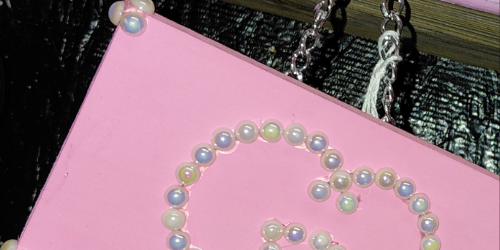 COCOMONEY ART Pink GG 1 OF 1 CUSTOM PIECE BY COCOMONEY painting on canvas