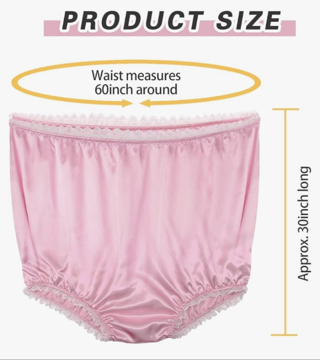 Big Undies Gag Gift Funny Big Underwear Mama Undies Plus Size Granny Panties White Elephant Joke Gift for Women Men