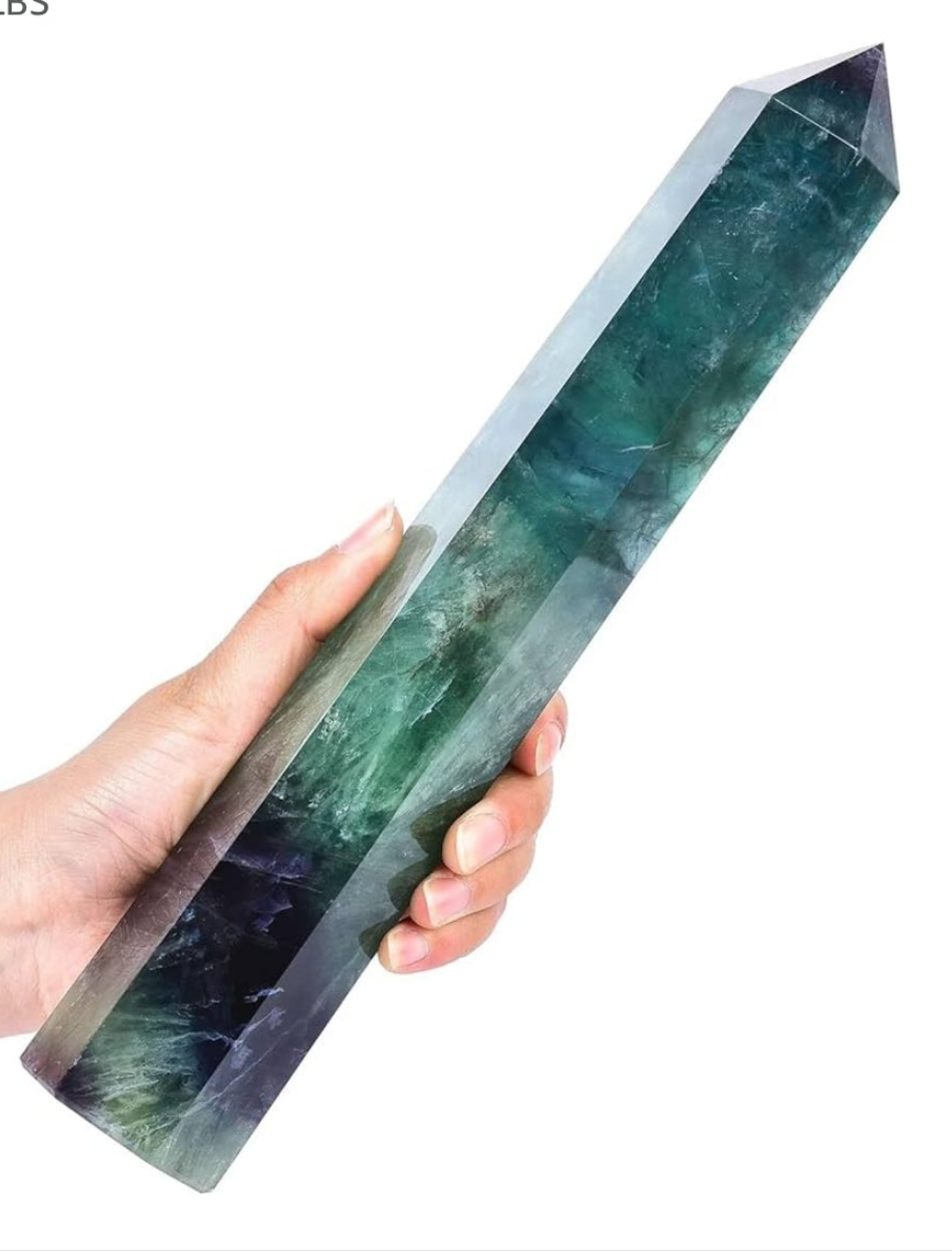 Extra Large Crystal Obelisk Tower Point Wand 6 Faceted Reiki Meditation Therapy