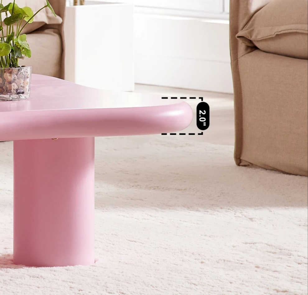 Pink Cloud Coffee Table with four legs for living room cute π