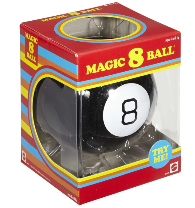 Magic 8 Ball Kids Toy, Retro Themed Novelty Fortune Teller, Ask a Question and Turn Over for Answer
