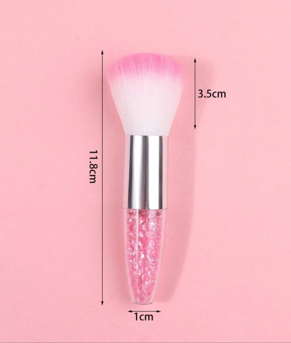 1Pc Diamond Dust Brush | Precision Conical Tip With Glitter Flow Sand & Hypoallergenic Bristles (Crystal-Embedded Handle, Salon-Grade Gel/Acrylic Cleaner)1Pc 2025 Lavender Diamond Dust Brush | Precision Conical Tip With Glitter Flow Sand & H