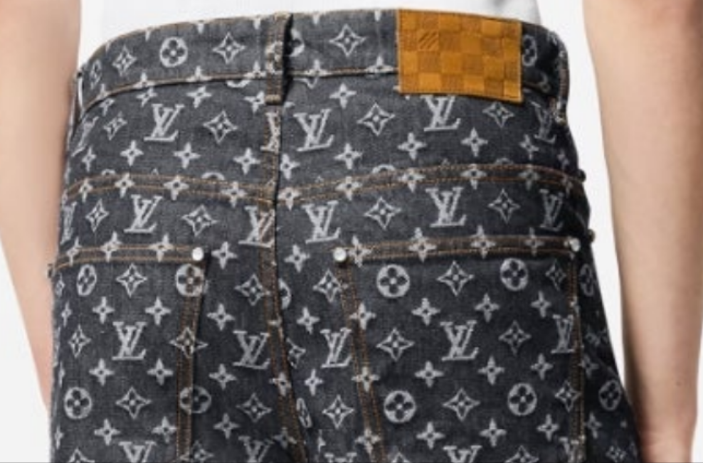 Louis Vuitton Monogram Jacquard Denim and Jacket Monogram Jacquard Denim Skate Pants 2 piece outfit