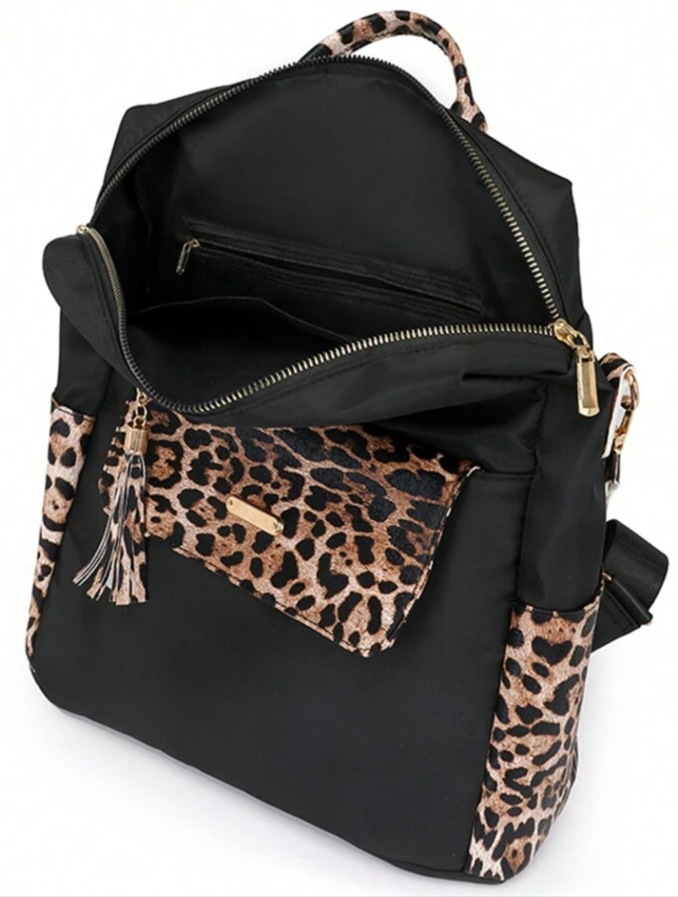 COCOMONEY Book Bag Leopard girl