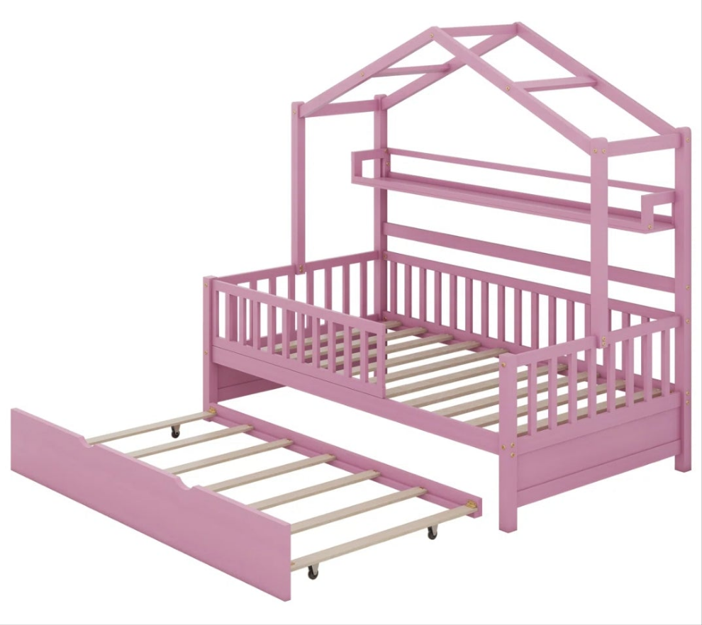 Pink Twin House Daybed with Trundle Pink or White cute π