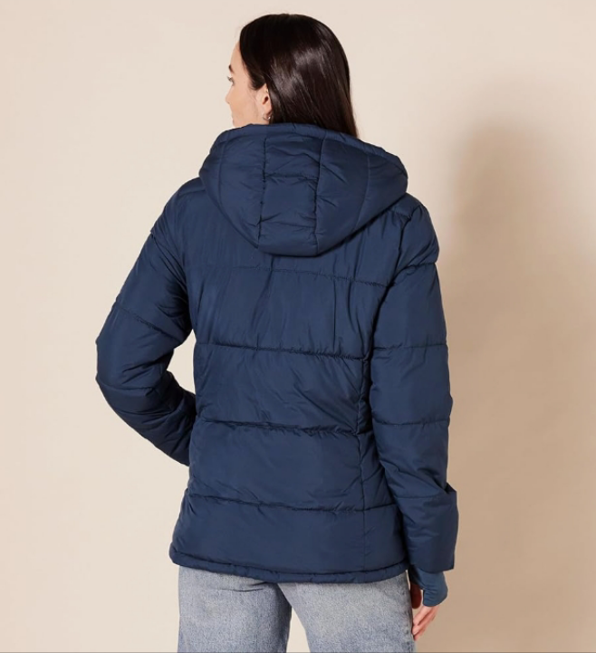 Women's Heavyweight Long-Sleeve Hooded Puffer Coat