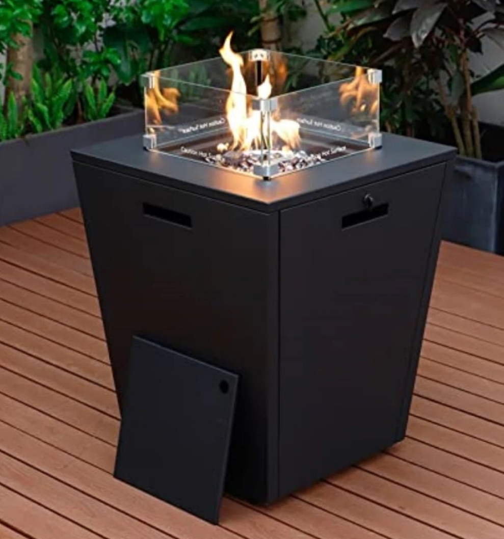 Fire Pit Table,Exterior Material Stainless Steel; Iron