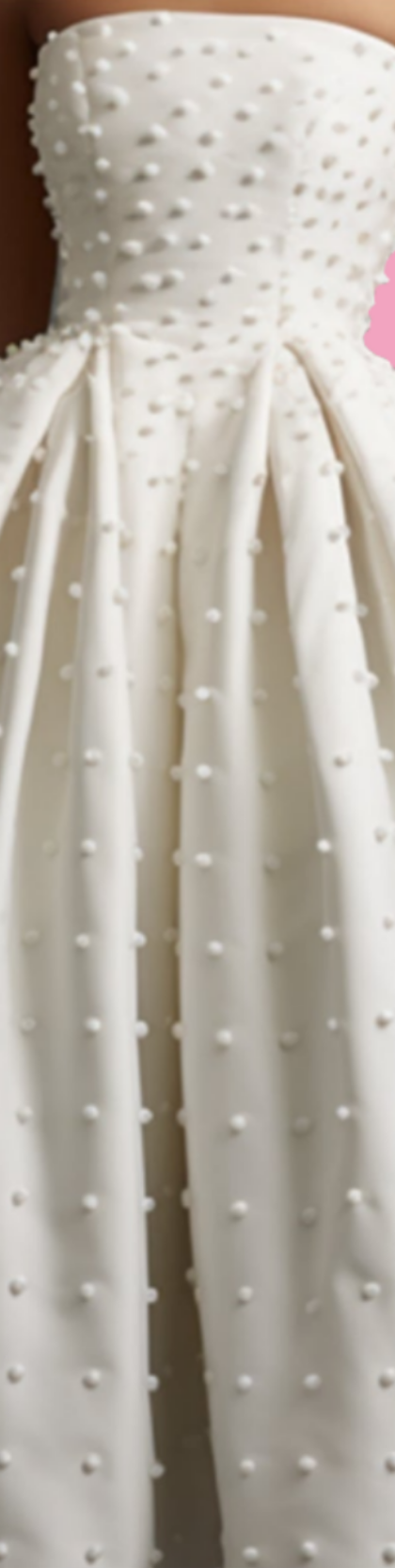 Wedding Strapless Bubble Beaded Tunic Midi Dress-White