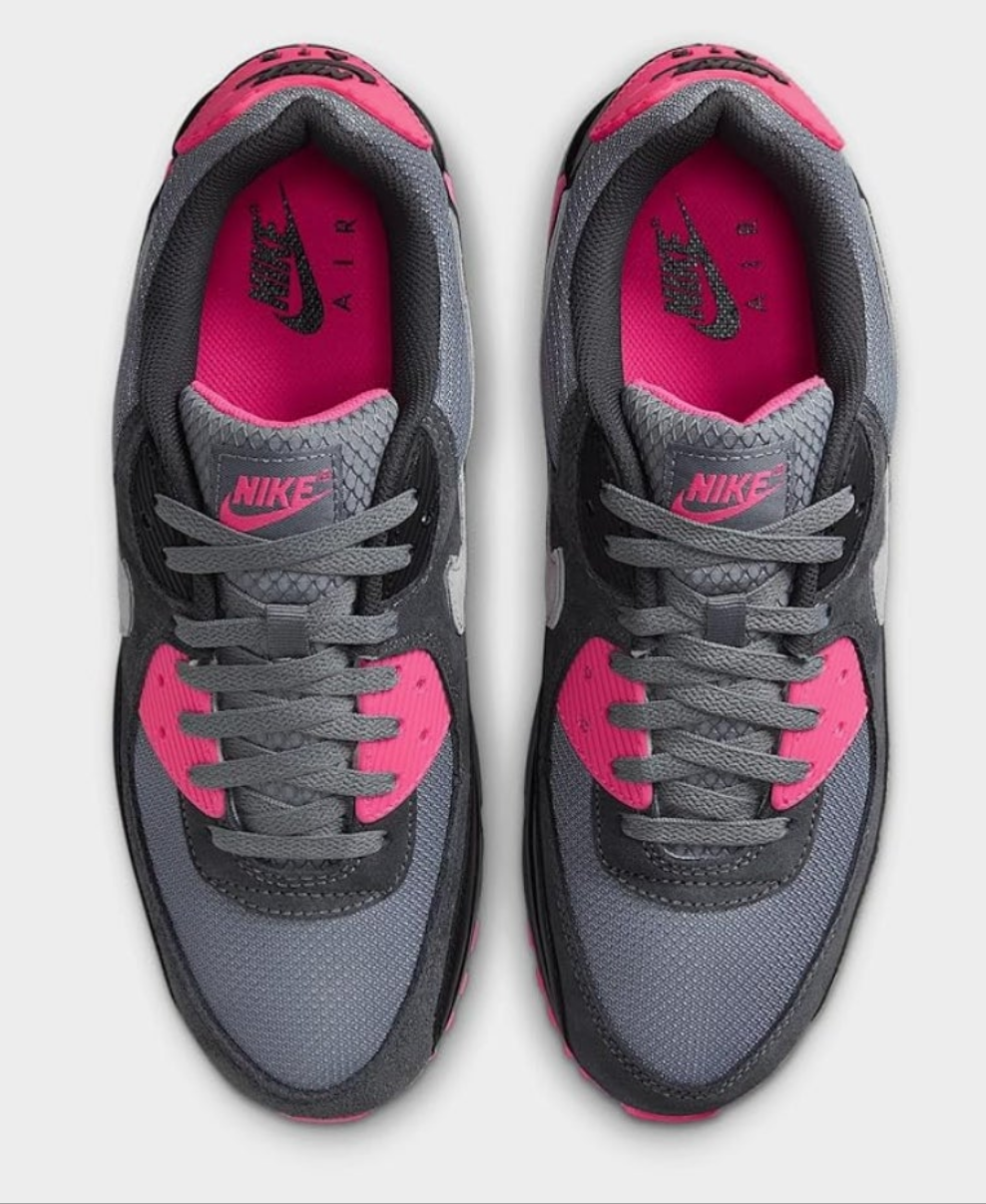 Air Max 90 Men's Shoes , Cool Grey/Hyper Pink/Black/Wolf Grey)