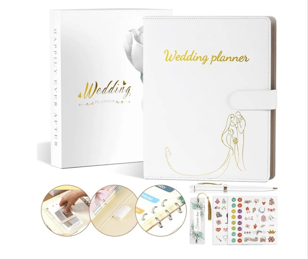 Wedding Planner Book and Organizer for Bride, Wedding Planning Book and Organizer Binder, Engagement Gift for Bride