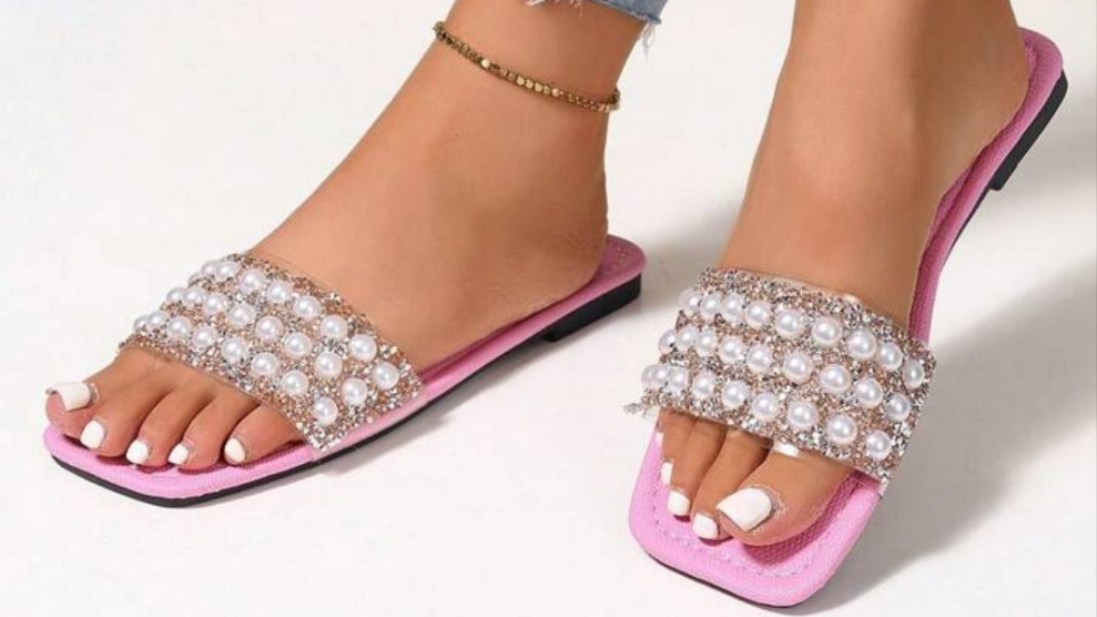 One-Band Slide Slippers, Comfortable Flat Heel Sandals, Women Beach Shoes