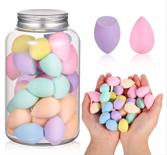40pcs Mini Makeup Sponge Set Multi Colored Mini Beauty Blender Professional Beauty Blender Sponge Super Soft Concealer Sponge Facial Makeup Tools for Foundation, Powder, Liquid
