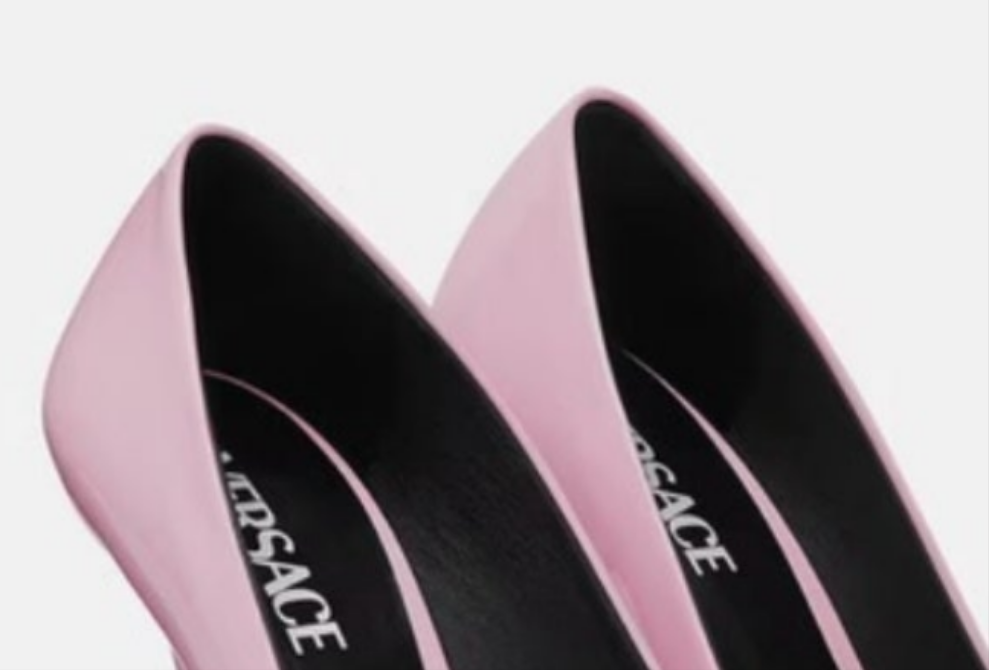 Versace Gianni Ribbon Pumps pale Pink Women's