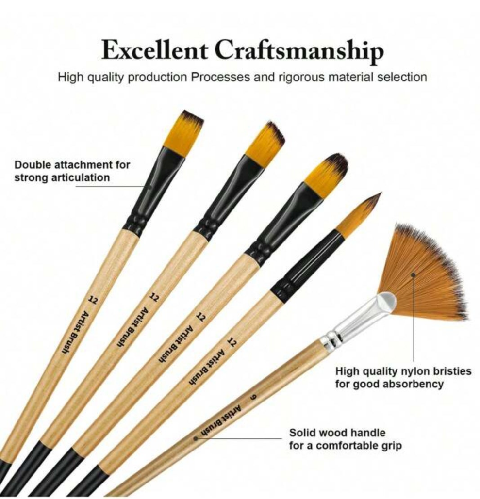 42pc painting set wood