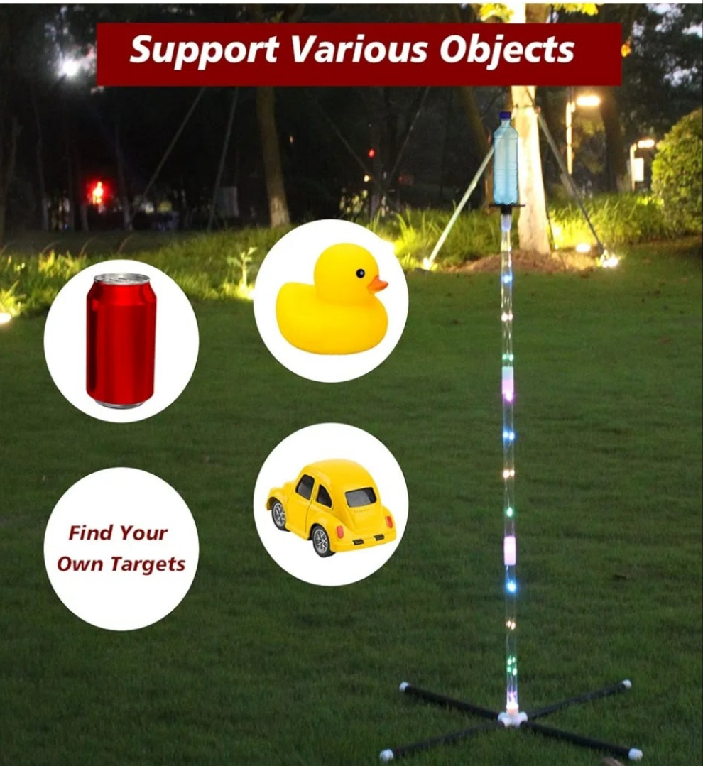 Outdoor Yard Games for Adults and Family, 2 in 1 Limbo Game Flying Disc Games Set with Light, Sutiable for Backyards, Beach, Lawn, Party