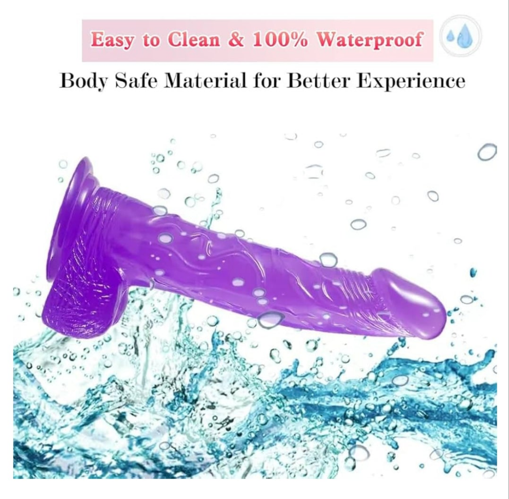 Strap on Dildo with Harness, 8.3 Inch Realistic Wearable Dildo Body-Safe Material Strong Suction Cup, Anal Vagina G Spot Sex Stimulation Adult Sex Toys for Women Lesbian Men Couple