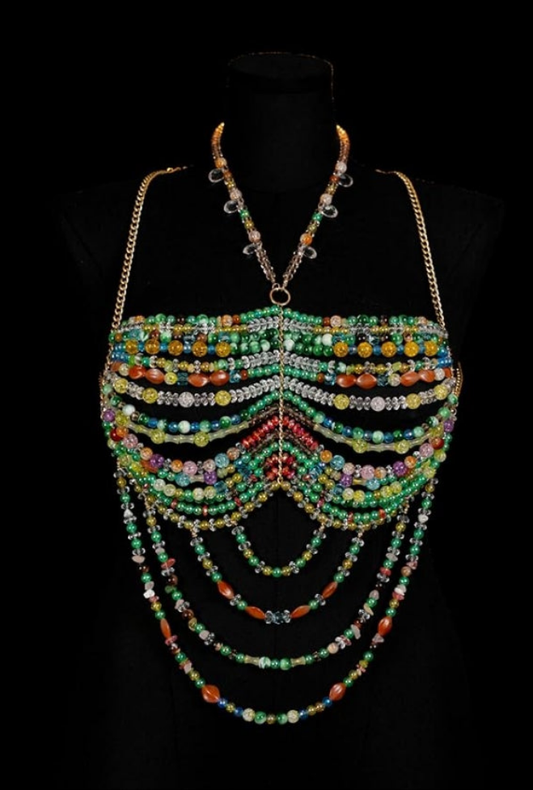 Pearl Body Chain, Shoulder Necklaces Bra Chain Body Jewelry for Women, Fashion Sexy Bikini Body Chains (