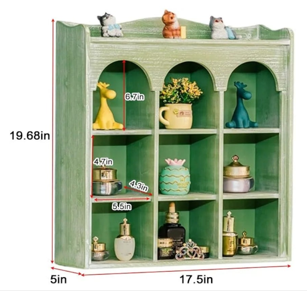 Floating Shelf for Wall, Wooden Wall Shelves, Storage & Decorative Display, Desktop Organizer for Bedroom, Living Room, Small Cabinet for Kitchen