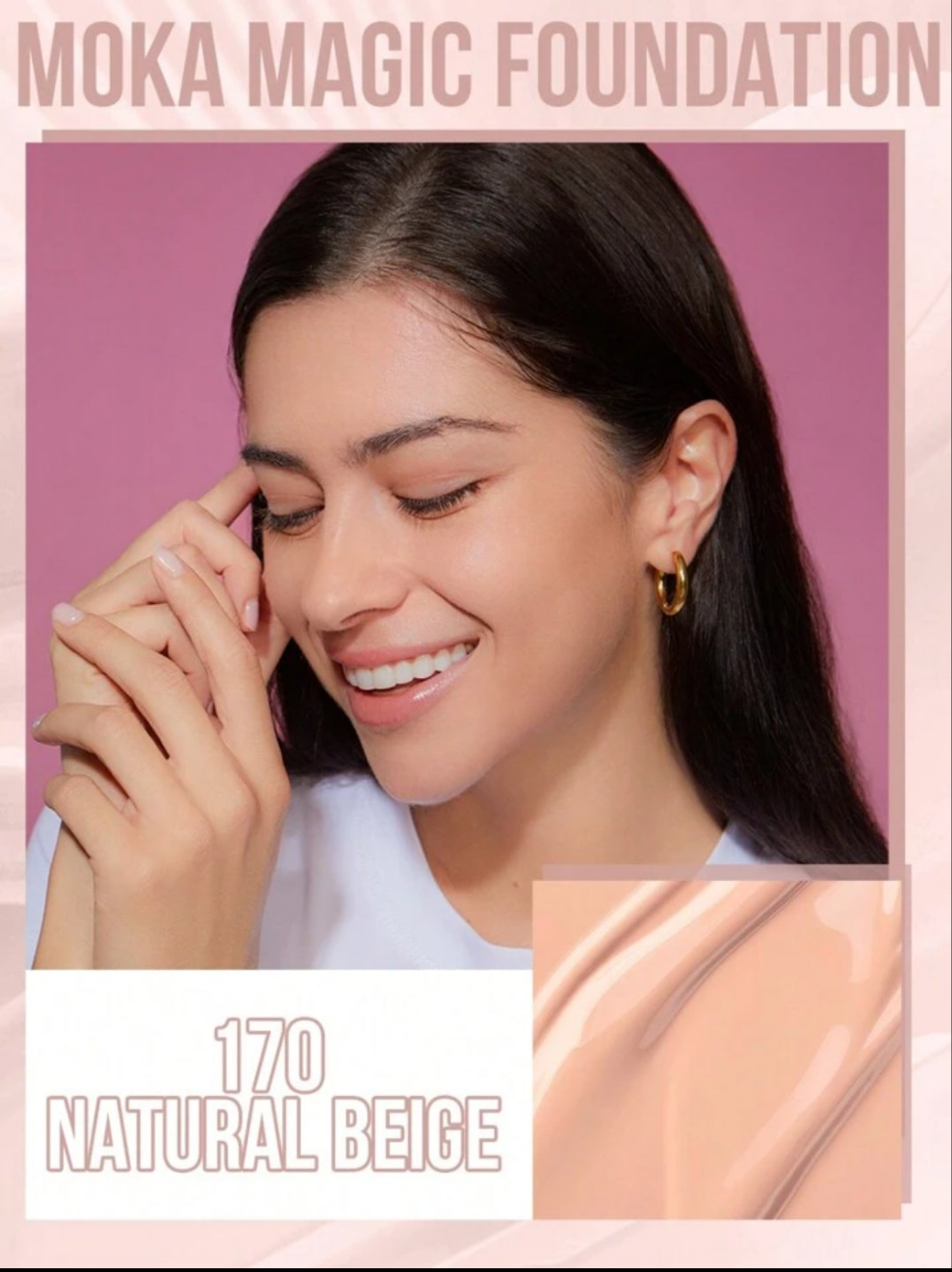 Magic Foundation, Foundation, Foundation-Nude, Oil Control Foundation, 30ML, Long-Lasting, Full Coverag, Liquid Foundation, Cover Under Blemishes, Skin Discoloration, Brightening, Non-Oxidizing, Valentine'S Day, Winter, Y2K Makeup Party, Holiday, New Year