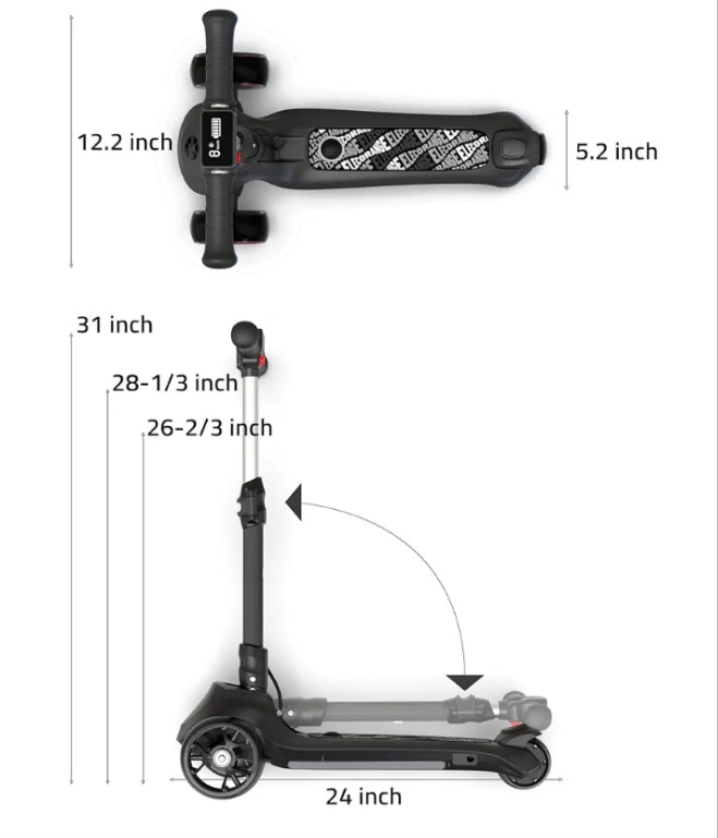 Balance Electric Scooter for Kids Age 4-9, 2 Types Front Wheels, Electric Horn, Full Body Lights Up, Wide Deck, 5Mph Safe Speed, 70min Riding, Foldable Kick Scooter Boys & Girl