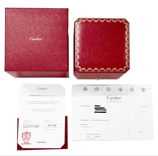 CARTIER
Pre-Loved, Love Bracelet, Yellow Gold, 18 cm