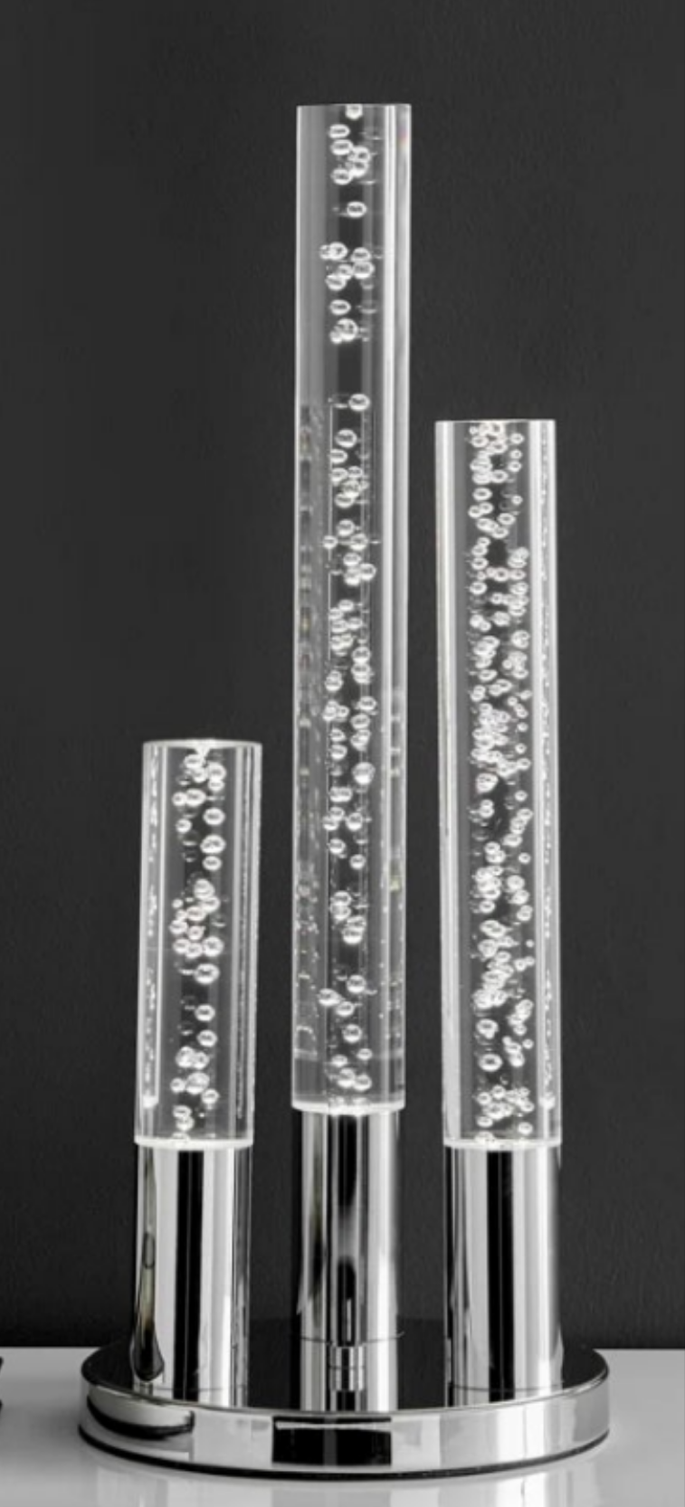 Acrylic LED Cylinders Table Lamp / 3 Light