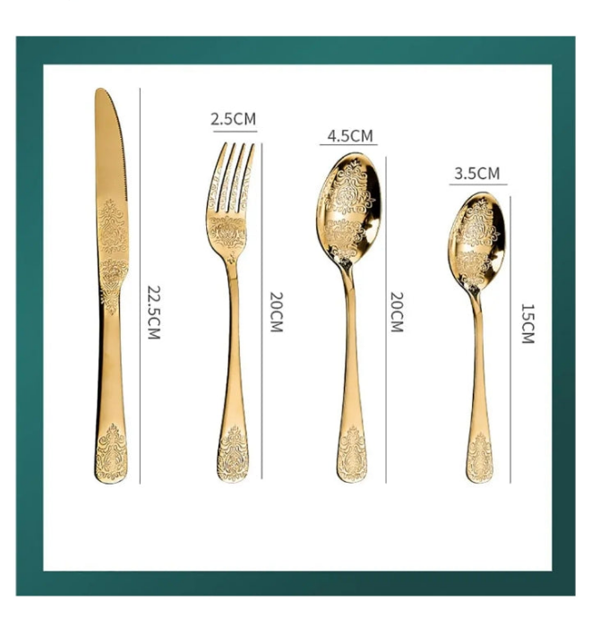 Cutlery Set for 8 Sterling Silver Silverware Set Forks Utensil Sets 32-PCS Apartment Essentials Kitchen Utensils Set Mirror Polished Glyphs Durable Ergonomic Dishwasher Safe Family Gatherings Silver