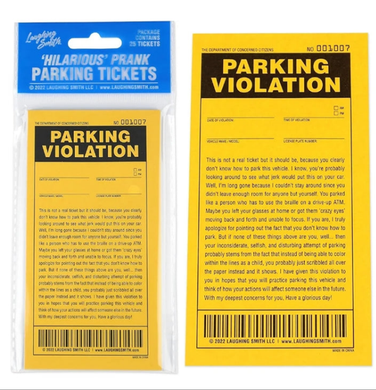 Prank Parking Tickets - Funny Fake Parking Tickets - Hilarious Gag Gifts - Novelty Parking Enforcement - Funny Adult Gifts Funny Gifts for Men and Women Practical Joke