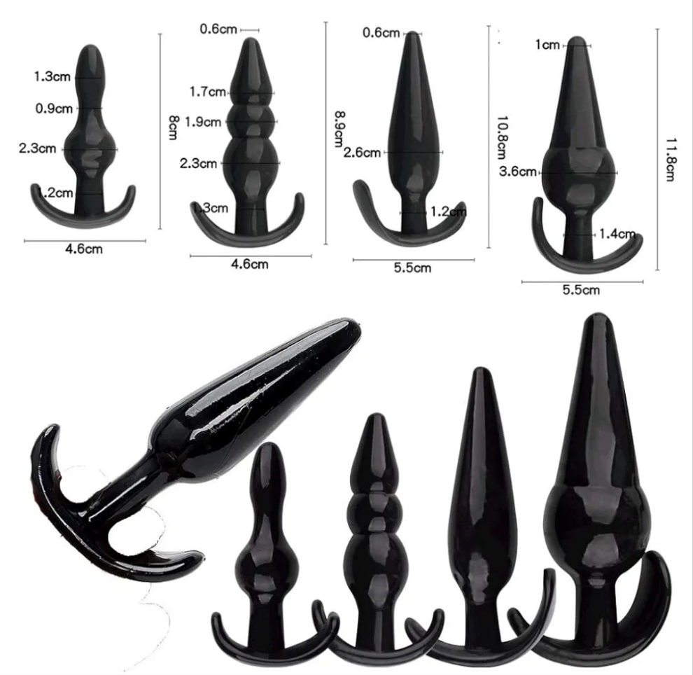 32Pcs SM Bondage Restraint Vibrator Silicone Anal Plug Dildo Sex Toys for Butt plug2 Color