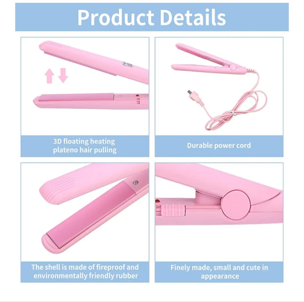 Hair straightener pink