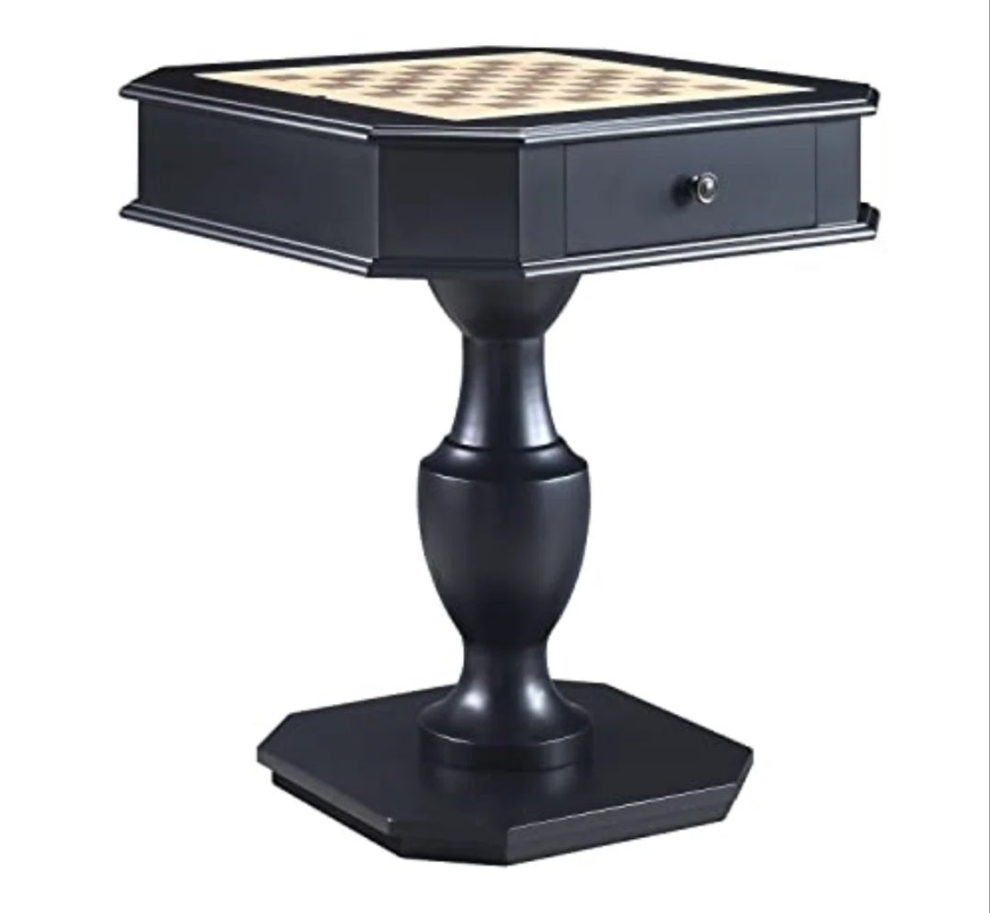 3 in 1 - Chess, Checkers, and Backgammon Game Table with Storage Solid Wood
