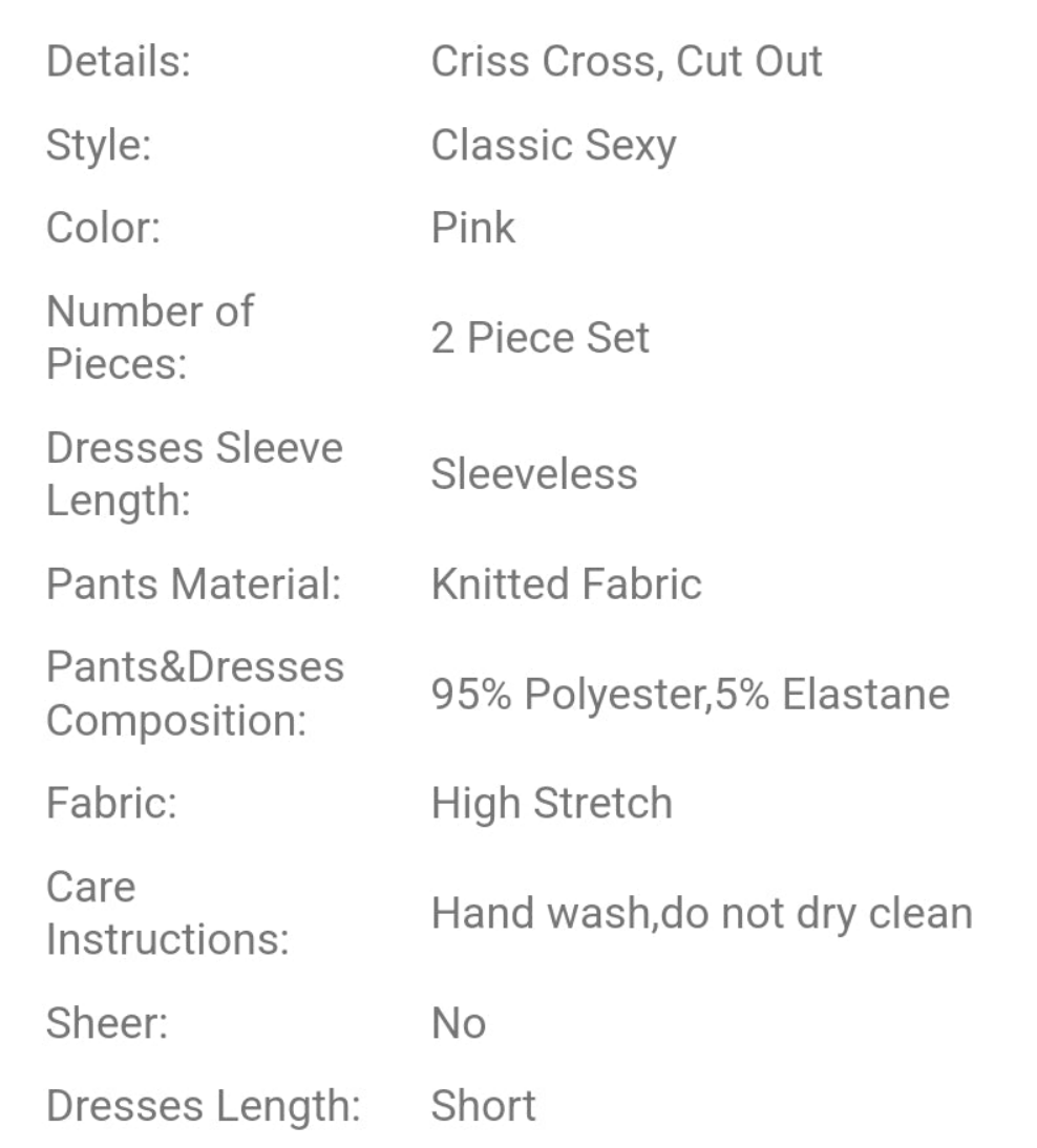 2pcs/Set Women Sexy PU Lace-Up Backless Nightgown COCOMONEY
