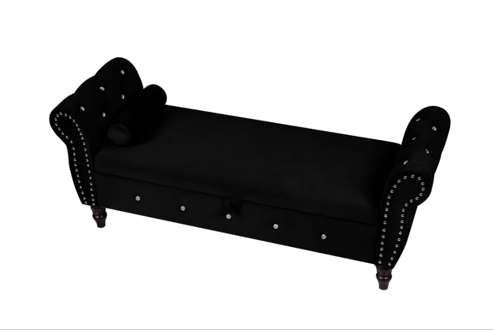 Velvet Ottoman With Storage Space inside Unique and Fun