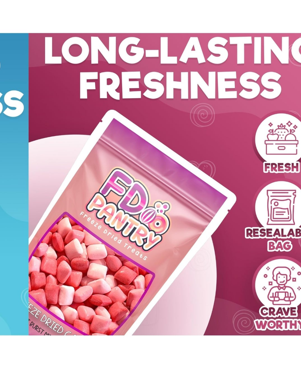 Freeze Dried Fruit Bursts Candy - Mini All Reds l Hard Candy Mix 5oz Treat Snack Gift Bag Strawberry, Fruit Punch, Watermelon, Cherry Freeze-Dried Candies