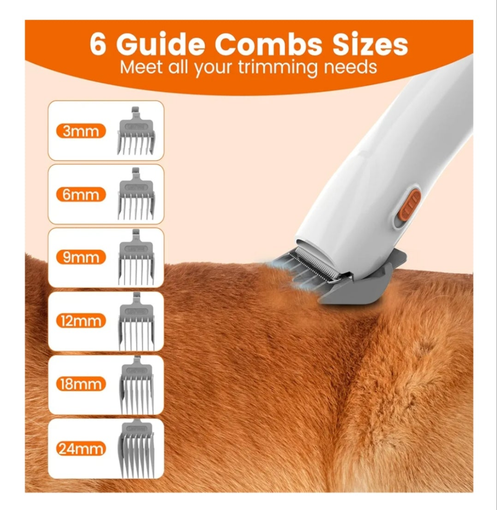 Dog Grooming Vacuum, Dog Grooming Kit with Pet Clippers, 12,000P a Pet Hair Grooming Vacuum for Dogs, Vacuum Brush for Shedding Grooming, Low Noise Home Cleaning Tool in 1,