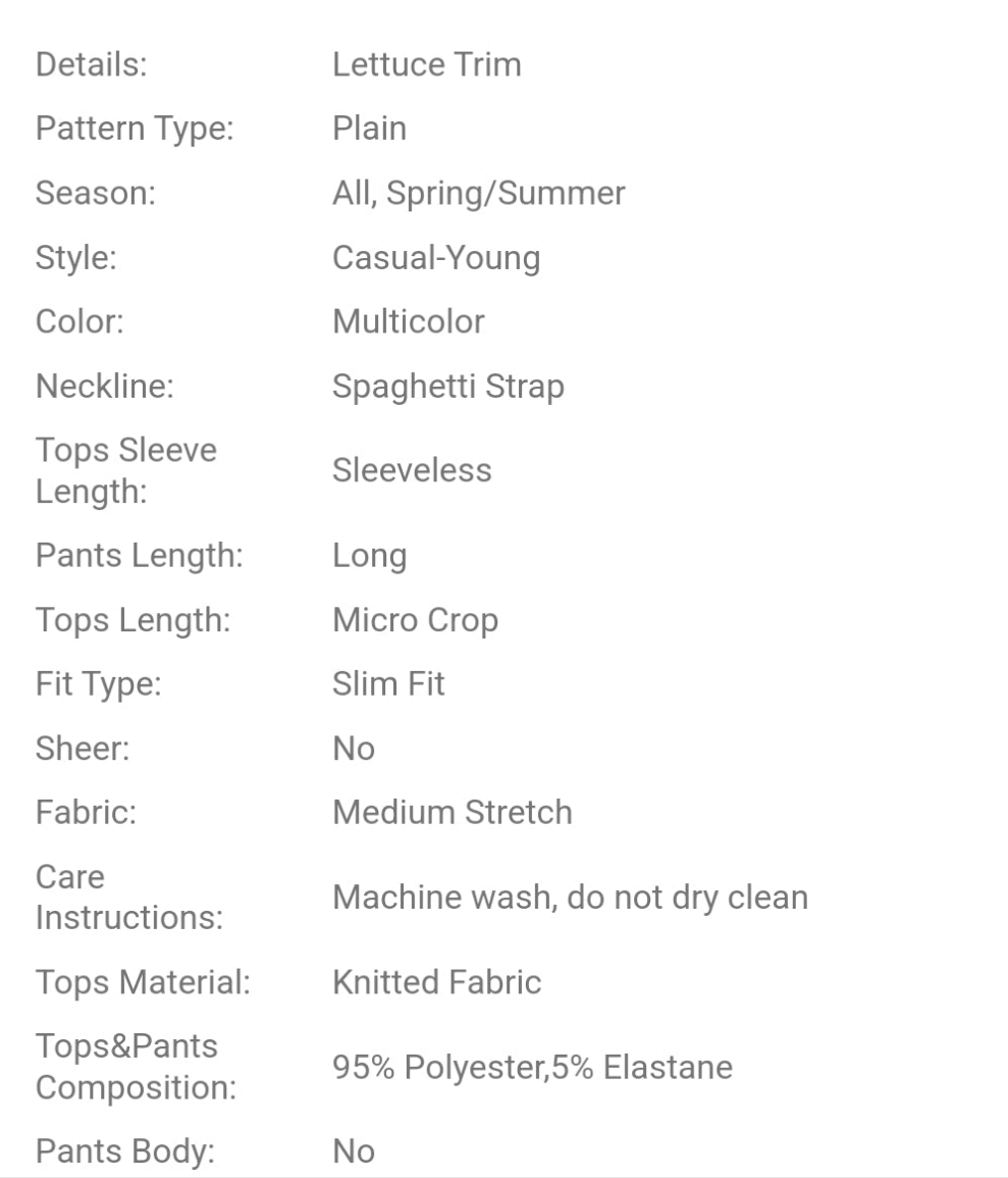 2pcs Women Contrast Color Sleeveless Casual Top And Long Pants Pajama Set