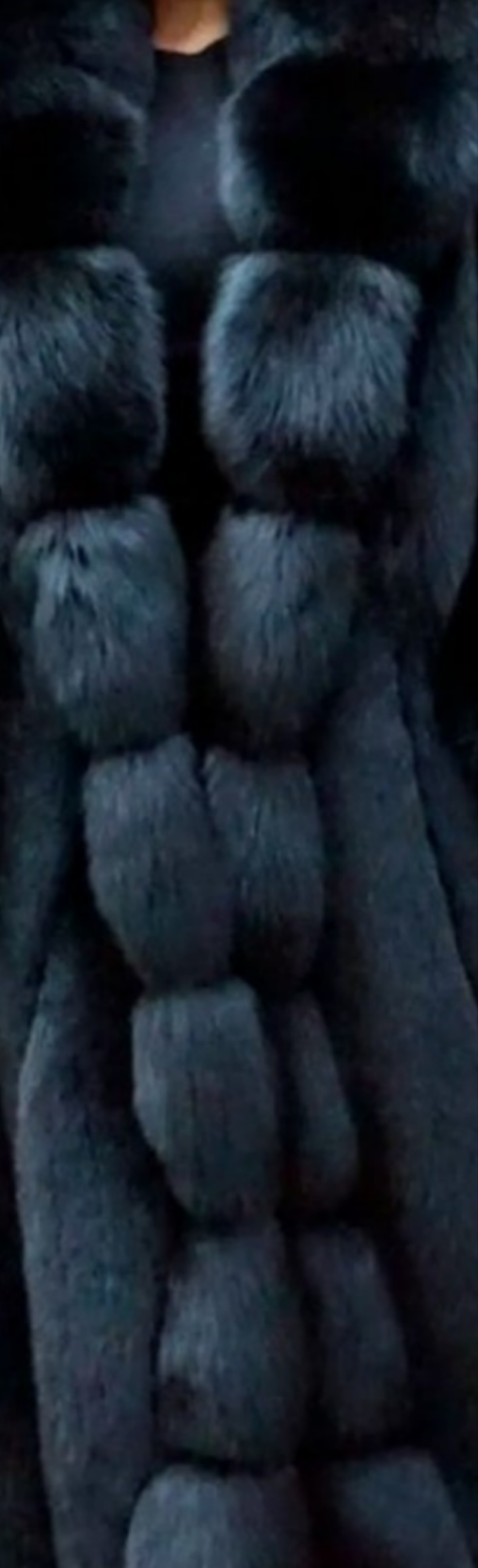 Black Fox Fur Coat Full Length Medium to Large