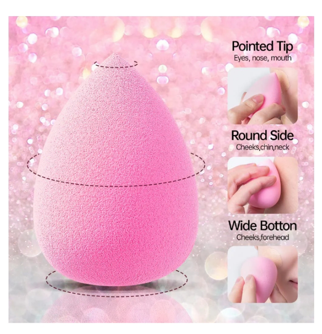10 Pcs Perfect Makeup Sponge Set Blender Flawless for Liquid, Multi-colored Beauty Makeup Sponges