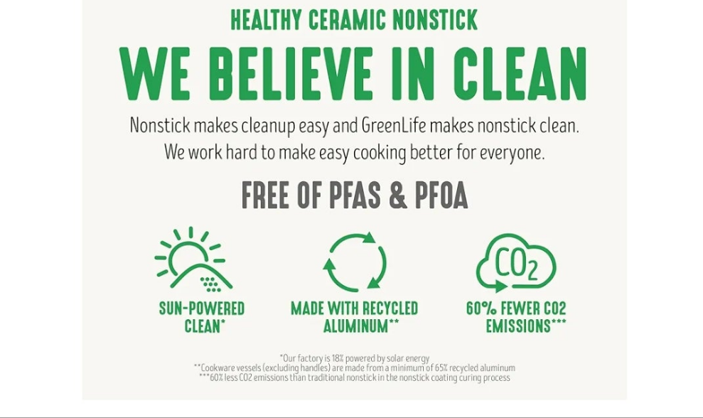 16 Piece Cookware Set, Non-Toxic PFAS-Free Ceramic Nonstick, Frying, Sauce, Saute, Utensils, Glass Lids, Stay-Cool Handles, Wobble Free, Dishwasher & Oven Safe,
