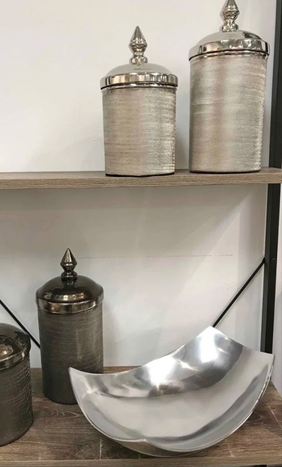 Aluminum Large Scoop Bowl in Gold or Silver 2 size options as well Abstract Decorative Room Decor Centerpiece Home Decor