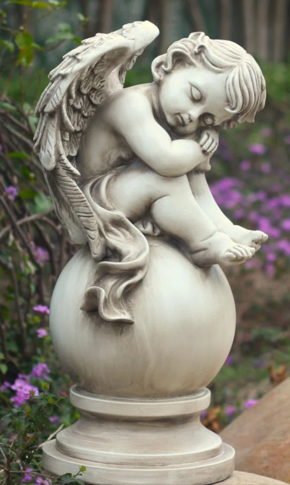 Angels & Cherubs Weather Resistant Polyresin Garden Statue (Set of 2)