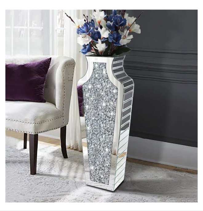 Decorative Mirror Vase Large Size Luxury for Home Decor. Can’t Hold Water.