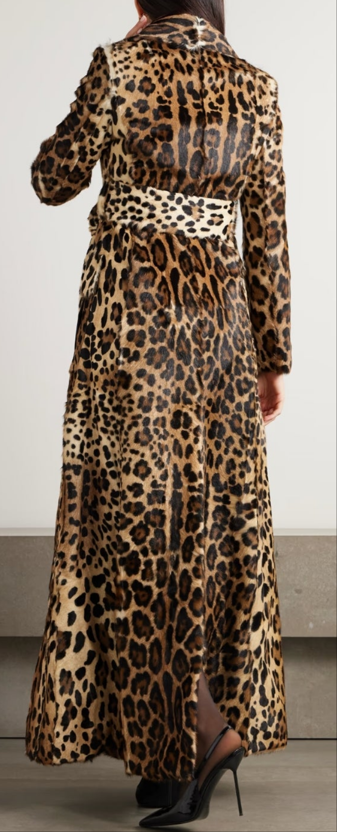 Dolce & Gabbana
Belted Double-breasted Leopard-print Goat Hair Coat - Animal print