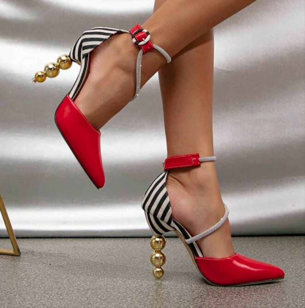 High Heels Shoes Pointed Toe Rhinestone Special Heel