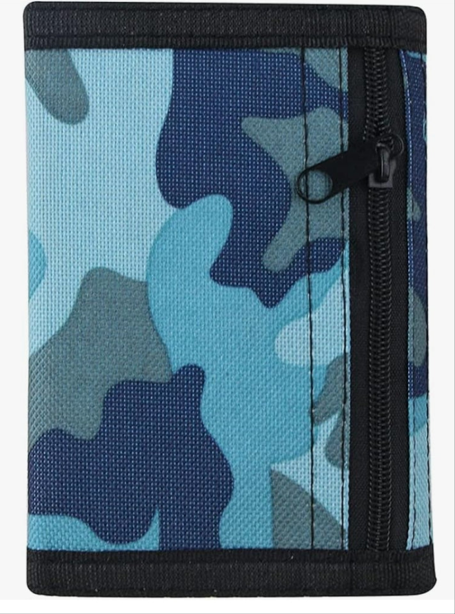 RFID Blocking Canvas Wallet for Men and Women - Camo Trifold Outdoor Sports Wallets