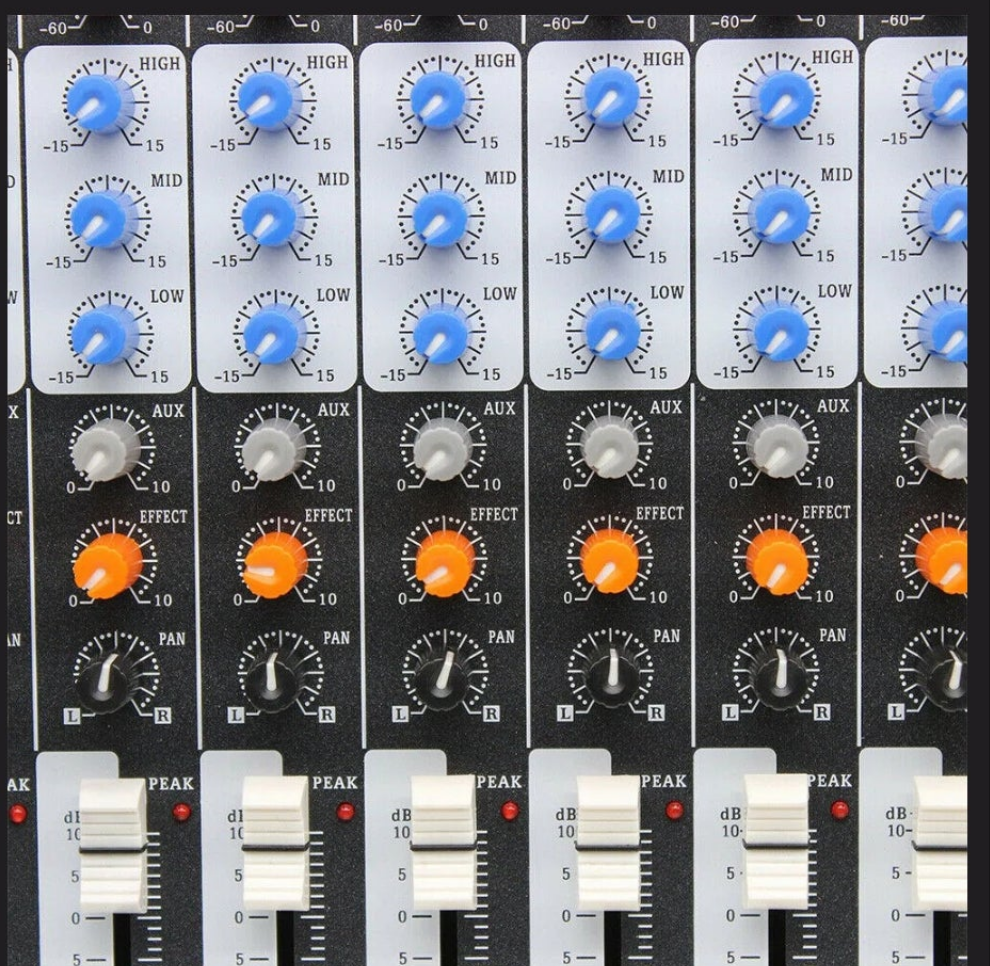 12 Channel Mixing Console Audio Mixer DJ Controller Professional