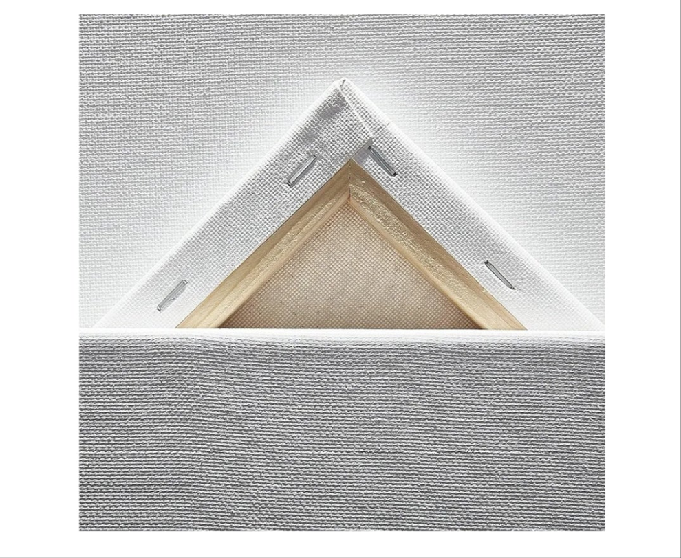 2 Large White 24" x 36" Stretched Artist Canvas, Pack of 2, Gesso Primed - 100% Cotton Rectangular Canvases, 5/8" Profile, Art Supplies for Oil and Acrylic Painting
