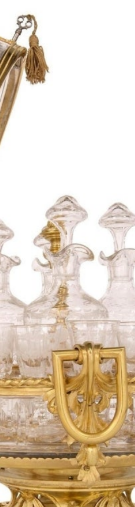 A French 19th century Belle Époque period Baccarat crystal Cave à Liqueur with glasses and decanters