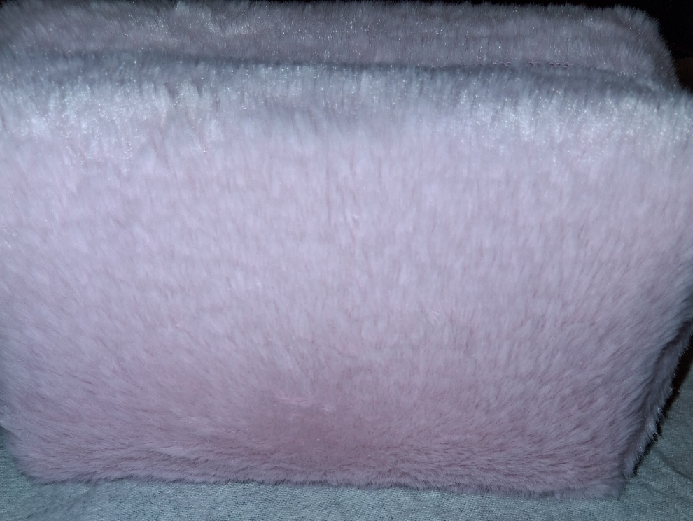 COCOMONEY COSMETIC BAG PINK IMITATION WOOL
